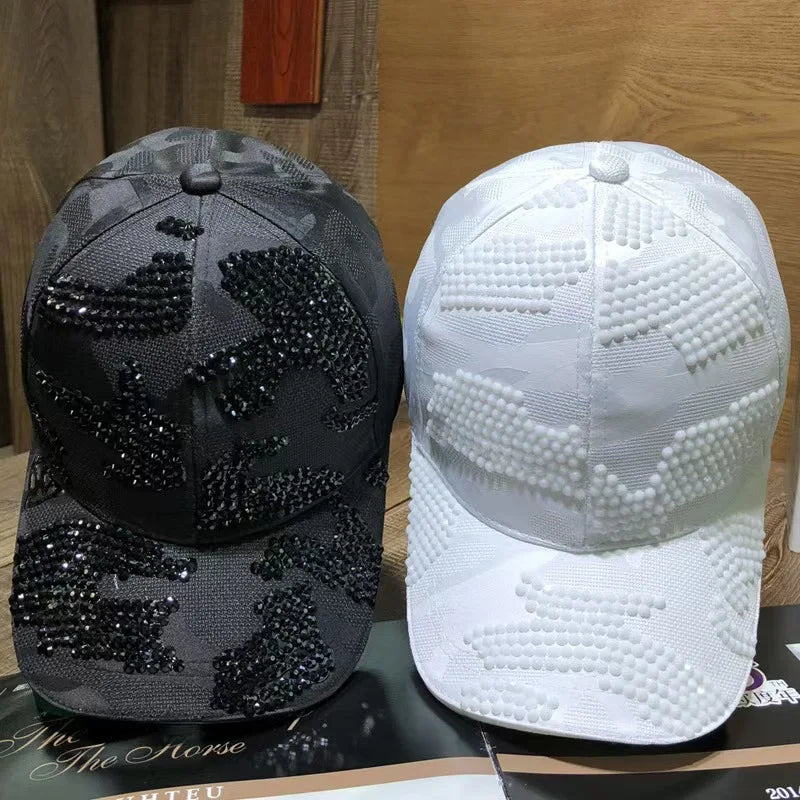 New duck hat for men and women Spring and autumn outdoor casual hat with diamond Korean version shade baseball cap Secondary image