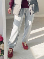 Thick Warm Fleece Sweatpants Women Winter Straight Leg Pants Gray Velvet Trousers Pants Jogger For Women Sweatpants Outfits