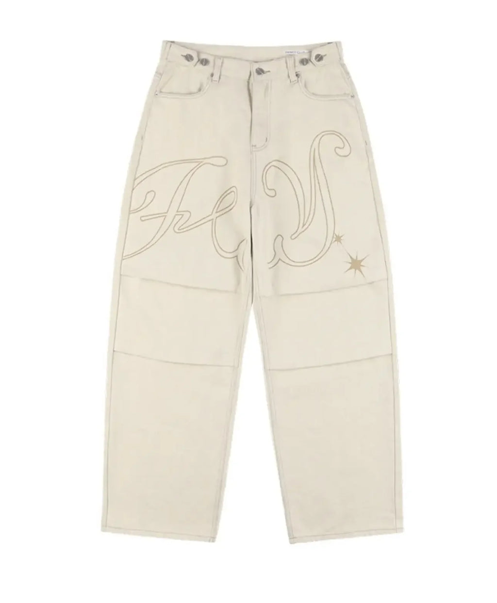 Y2k Trendy Korean Style Jeans Harajuku Retro Simple Angel Print Loose Jeans Fashion New Low Rise Solid Color Straight Leg Pants