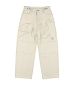 Y2k Trendy Korean Style Jeans Harajuku Retro Simple Angel Print Loose Jeans Fashion New Low Rise Solid Color Straight Leg Pants