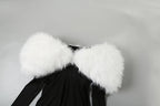 Nibber Furry Patchwork Jumpsuit Woman Slash Neck Sexy Hollow Full Sleeve Backless Slim Peach Hip Hottie Street Fashion Overalls