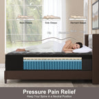 10"12"14"Twin Full Queen King Size Gel Memory Foam Pocket Spring Hydird Mattress In A Box Medium Firm