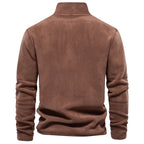 AIOPESON Brand Quality Thicken Warm Fleece Jacket for Men Zipper Neck Pullover Men's Sweatshirt Soft Shell Mens Jacket