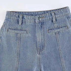 Retro Jeans European and American Style Design Slim Fit Leg Length All Match Pants Five Pointed Star Straight Women Versatile