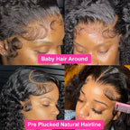 Short Bob Deep Wave Lace Frontal Wig PrePlucked 13x4 13x6 Lace Front Wig Peruvian Curly Human Hair Bob Wigs For Women and Girls