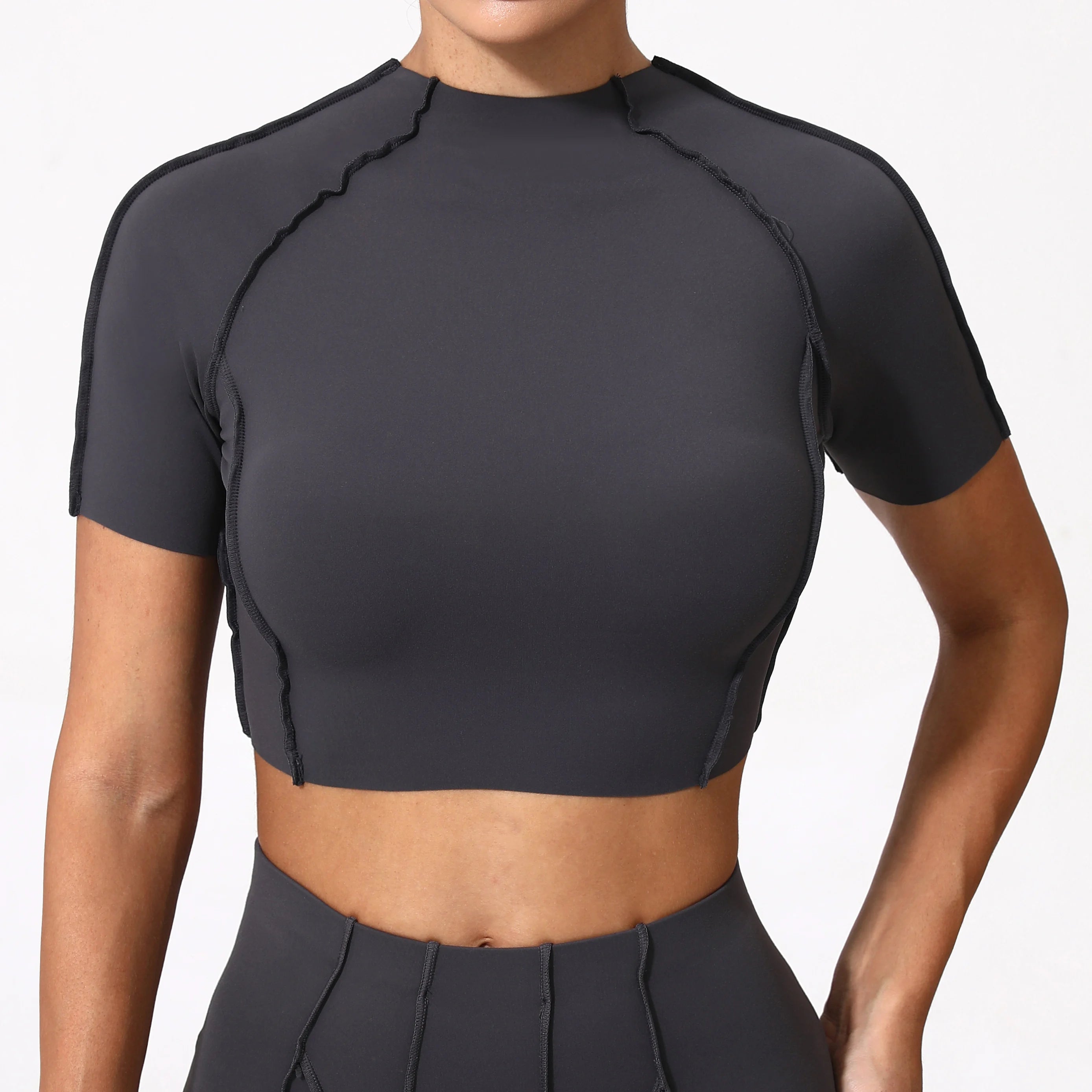 Women Yoga Top No Padded Sport T Shirts Fitness Clothes Short Sleeve Yoga Shirt Gym Top Running Active Wear Sport Tops Main image