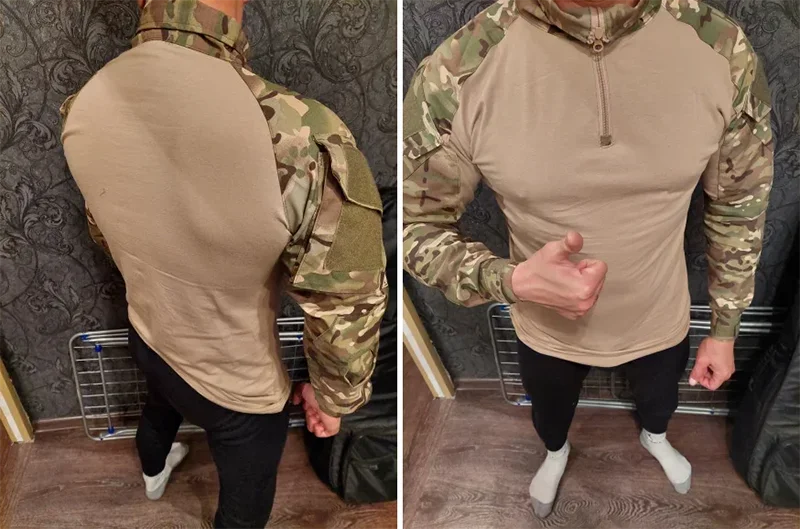 Camo Tactical Sets Outdoor Long Sleeve Wear-resisting T Shirts+Multi-pocket Tactic Cargo Pants Suit Training Workwear Combat Set
