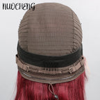 Bob Wig Human Hair 13X4 HD Lace Frontal Short Straight Lace Front Bob Wigs for Black Women Human Hair Wine Red 99J Burgundy