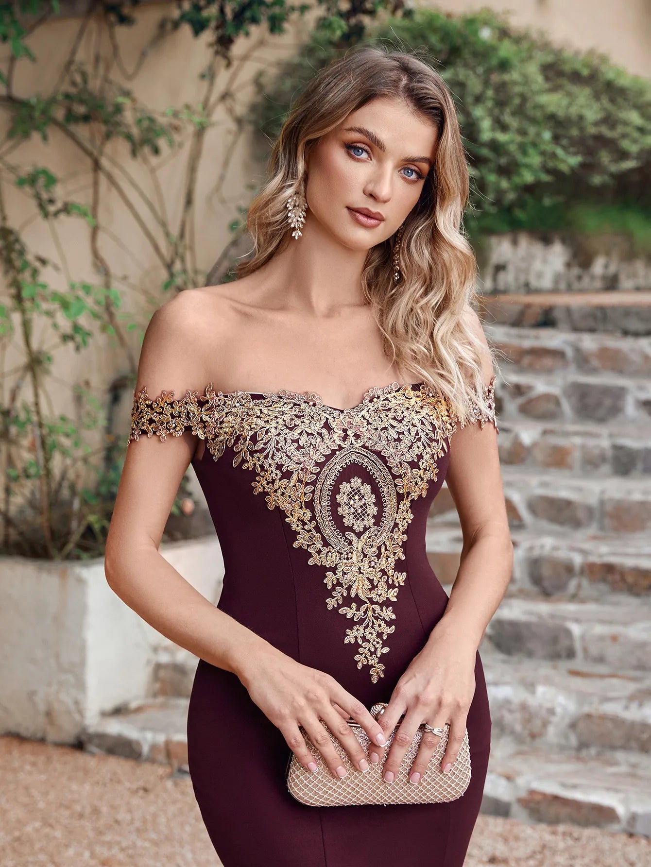 Women Evening Dresses Evening Prom Formal Gowns Wedding Party Long Dress Lace Applique Off Shoulder Dresses Gala
