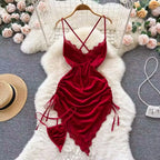 Japanese Kimono V-neck Printed Flower Bow Waist Shaping Cardigan Dress Women Clothing Loose Long Sleeve Vintage Sexy Lace-up New