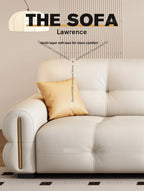 Italian Minimalist Sofa Modern Luxury Living Room Couch Straight Sofa Set Persons Genuine Leather Upholstered Furniture JT40