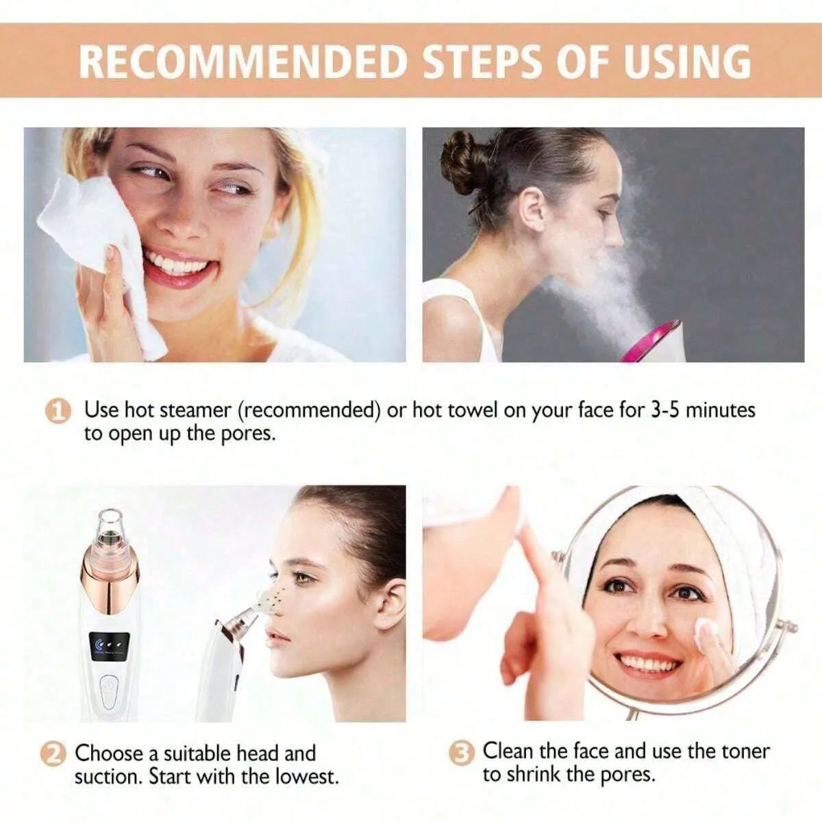 Electric Facial Skin Care Pore Removal Cleanser Vacuum Acne Removal For Deep Facial Pores 5 Suction Power Blackhead Remover Pore Secondary image