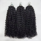 NABI Pre-Separated Crochet Human Hair Bundle Miracle Knots Braiding 14-18inch Water Wave Curly 100% Human Hair for Women