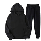 Men's and women's fashionable sports casual hooded sweatshirts and sweatpants, fashionable and simple printed sportswear