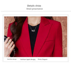 Coat Women's Red Work Clothes Suit Jacket