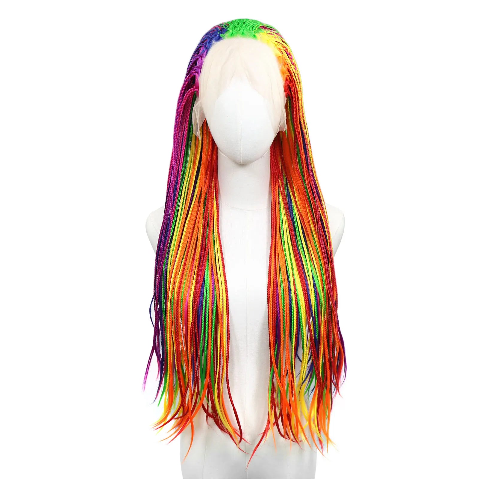 613 Blonde Box Braided Wigs Braids For Black Women 26Inch Long African Cornrow Crochet Braids Synthetic Hair 13x3 Lace Front Wig