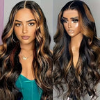 1B/30 Highlight Wig Body Wave Human Hair 13x6 Lace Front Wig Pre Plucked Pre Cut Lace 5x5 Glueless Wigs Human Hair 220% Density