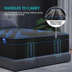 14Inch Twin Full Queen King Mattress in A Box, Hybrid Memory Mattresses Euro Top Medium Firm for Back & Lumbar Support