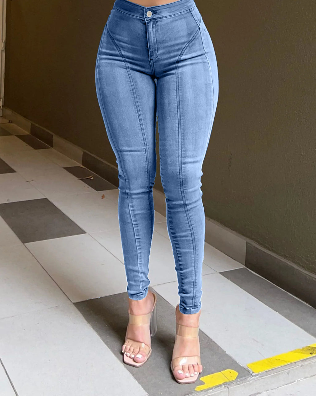 Skinny Jeans Women Mid Waist Fashion Simple y2k Pants 2025 & 2026 Elegant Korean Style Clothes Pencil Pants Temperament Hot Selling