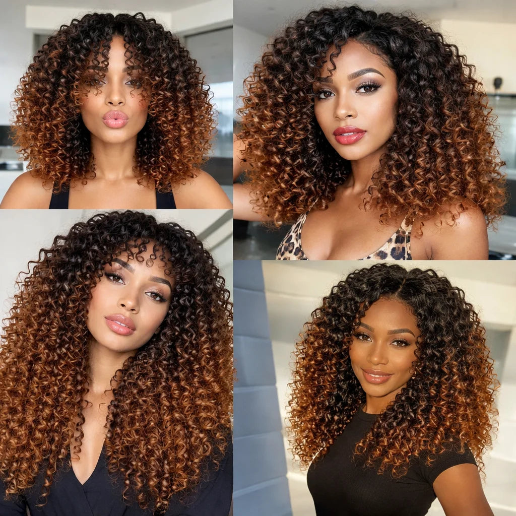 Pre Separated Kinky Curly Crochet Human Hair Extensions Knotless Miracle Knots TB30 Afro Kinky Feather Crochet Hair For Braids