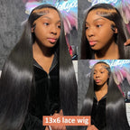 5x5 13x4 13x6 Straight Hd Lace Front Wig 40 42 Inch Lace Front Wig Human Hair 100% Brazilian Frontal 250 density Wigs For Women
