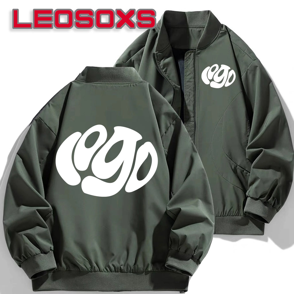 2026 autumn new men's pilot jacket fashion casual light solid color baseball uniform sportswear jacket, DIY LOGO S-4XL