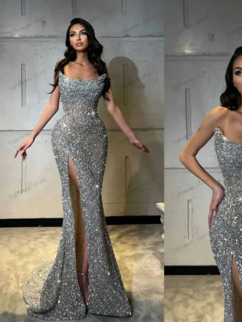 Glitter Evening Dresses Luxury Prom Dress Back To School Season Sequin Robes Cocktail Charming Vestidos De Gala Customized 2026 Secondary image