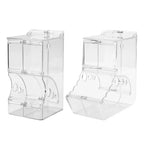 Pet Hamster Rabbit Squirrel Food Dispenser Feeder Plastic Clear Automatic Pet Feeder for Hamster Guinea Pigs Food Bowl Container