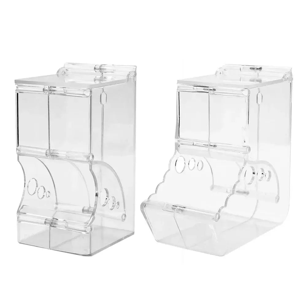 Pet Hamster Rabbit Squirrel Food Dispenser Feeder Plastic Clear Automatic Pet Feeder for Hamster Guinea Pigs Food Bowl Container