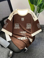 The 2026 summer new men's T-shirt 3D digital printed short-sleeved T-shirt, men's sportswear, Brooklyn racing football T-shirt,