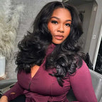 13x6 Lace Front Wigs Human Hair 250 Density Hd Body Wave Lace Frontal Human Hair Wigs For Women Glueless Pre Plucked Black Wig