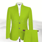 2025 New Style Men Chinese Tunic Collar Bridegroom Suit Formal Wear Dress Slim Fit Mens Suits Groom Wedding Blazer Costume Homme