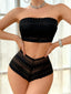 Strapless Bralette Set Lace Wireless Unpadded Bra and Panties Set for Women Comfortable Seamless Lingerie for Wedding S-XL