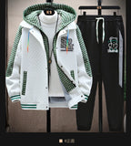 Winter Men's Sets Tracksuit Men Wool Hooded Sweatshirt Thicken Warm Sportswear Male Casual Suit Two Piece Sets