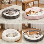 Calming Warm Kitten Bed Round Hooded Cat Cave, Indoor Puppy Sleeping Bed Suitable for Cat Dog Non-Slip Bottom Cat Cushion