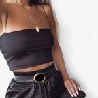 2026 Summer Women's Crop Top Sexy Elastic Cotton Camis sleeveless Short Tank Top Bar