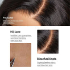 13x4 HD Transparent Bone Straight Lace Front Human Hair Wigs Brazilian Frontal Wigs For Women 30 34 Inches 180 Density