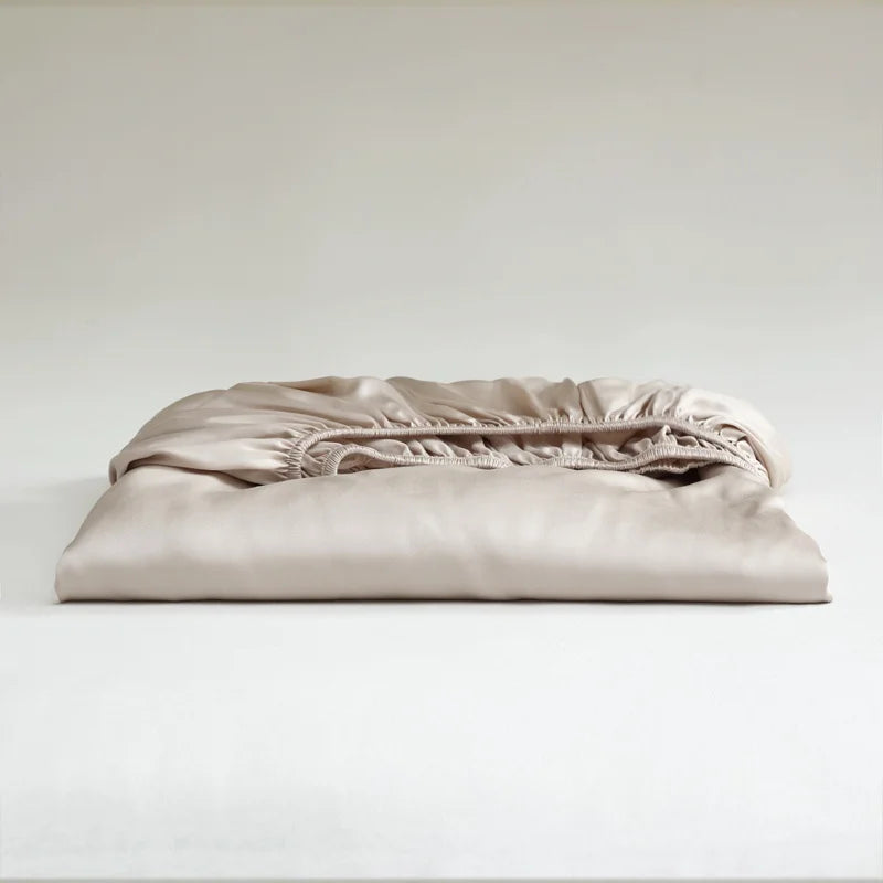 Mulberry Silk Fitted Bed Sheet with Elastic Bands Luxury Mattress Cover Single Double King Queen Size Bed Cover 100/140/200/220