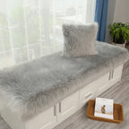 Luxury Faux Sheepskin Carpet Modern Living Room Home Decor Imitation Wool Mat Balcony Window Cushion Kids Bedroom Rug White Gray