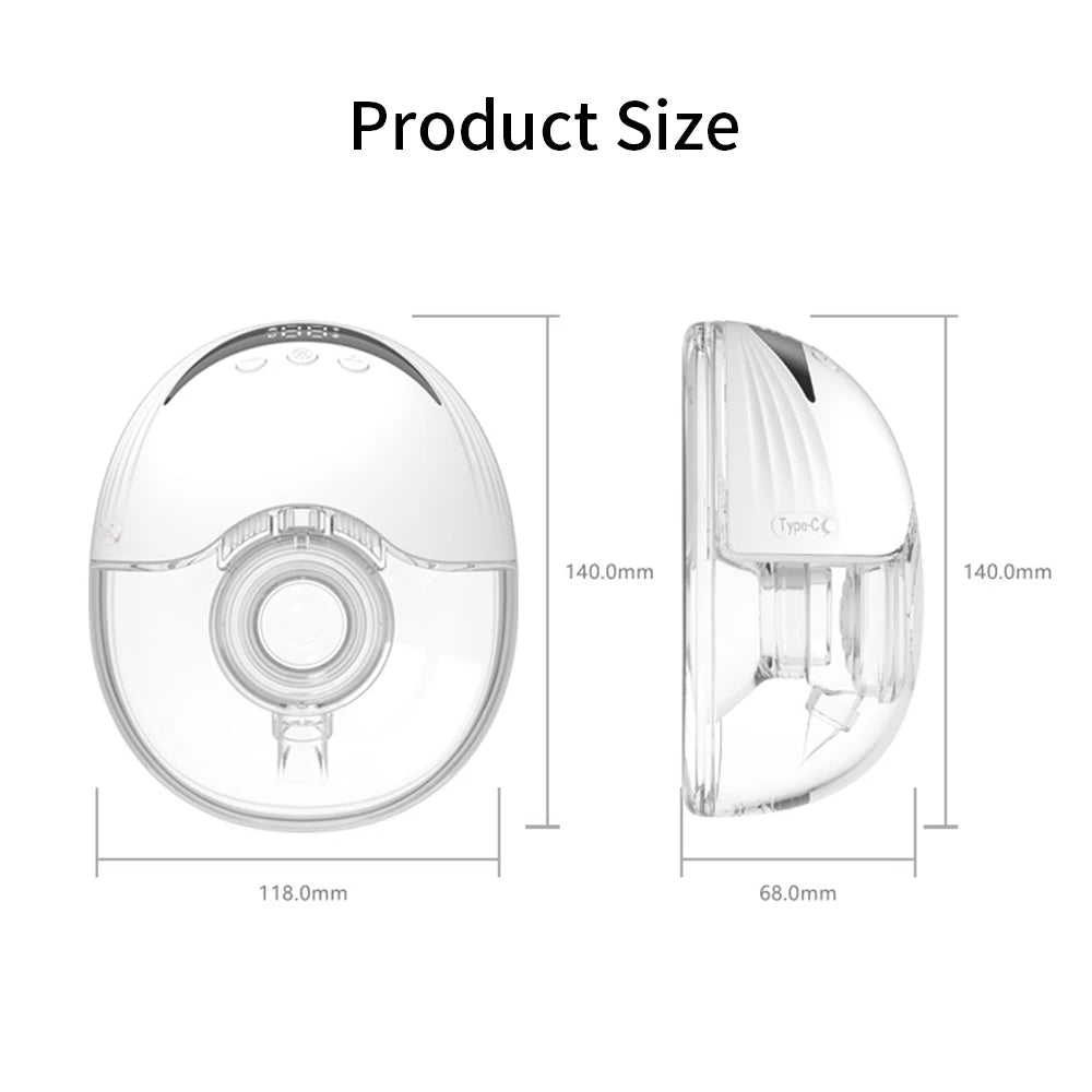 Wearable Breast Pump 210ML Large Capacity Hands Free Electric Portable Breast Pump BPA-free with LED Display 4 Modes & 12 Levels Secondary image