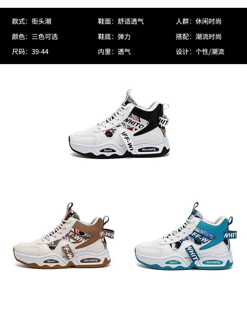 Luxury High Top Men's Vulcanized Shoes Winter Casual Sneaker for Men Ankle Boots Platform Designer Skateboard Tenis Masculino