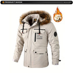 New Winter Men Outwear Fleece Warm Removable Hooded Hiking Jacket Men Outdoor Windproof Casual Fashion Jacket Coat Male Clothing