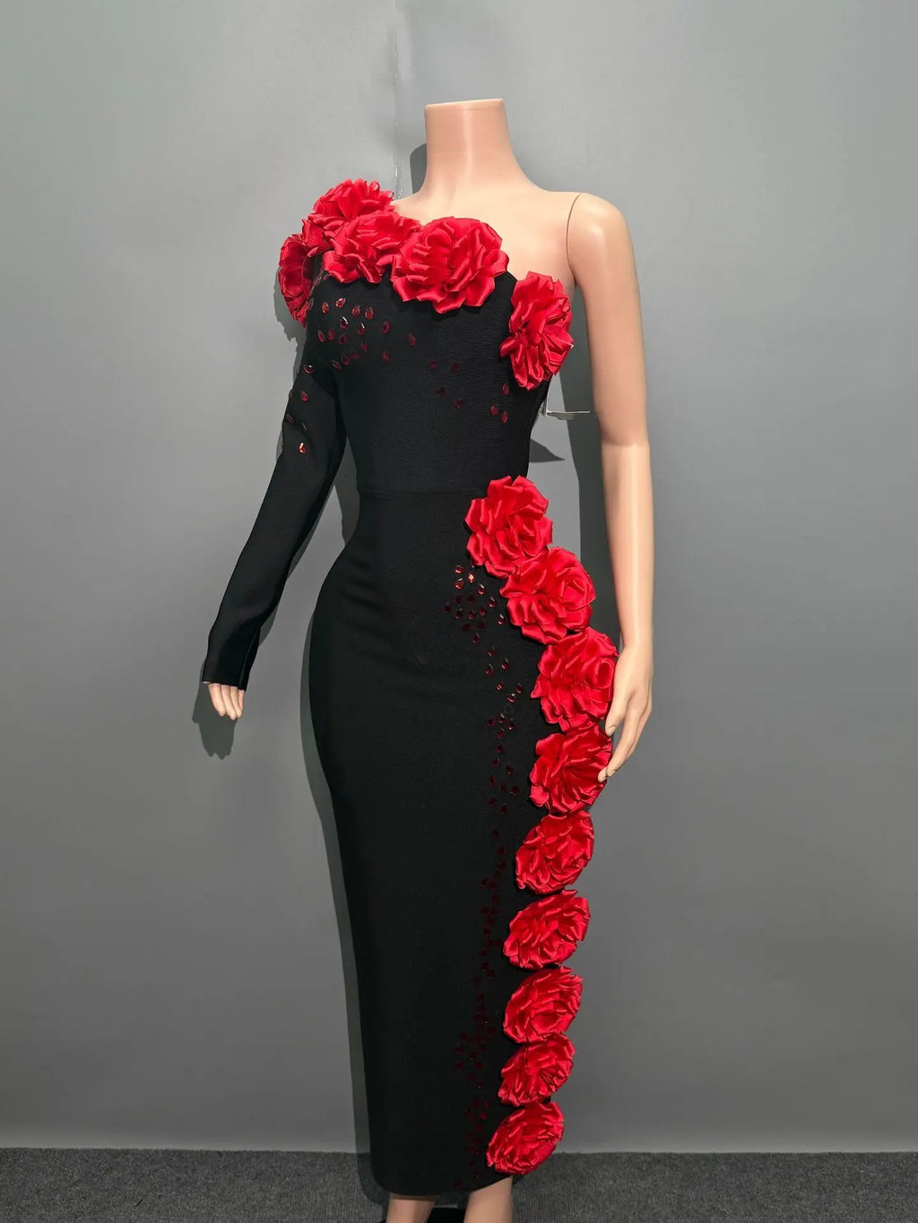 3D Flower Strapless Dress Party Dresses Ropa De Mujer French Banquet Elegant Gown Vestidos فساتين سهرة فساتين نسائيه انيقه