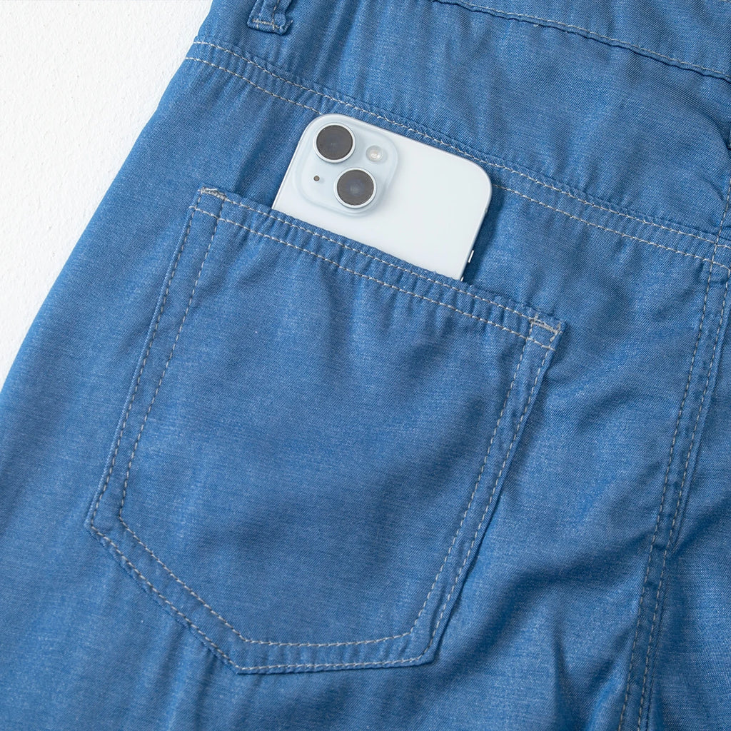 Men's summer slim fit soft blue imitation jeans comfortable casual youth pants outdoor versatile slim fit handsome slim fit pant