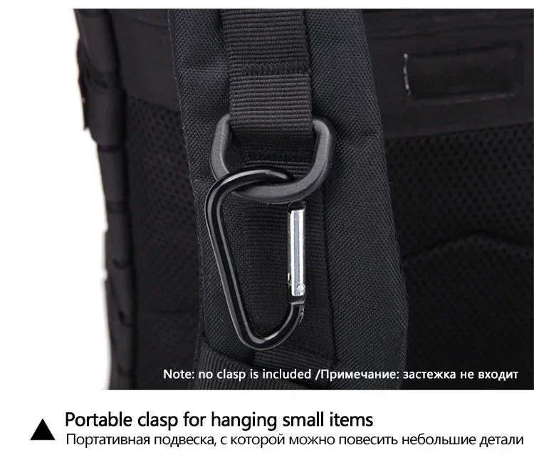 Men 45L Tactical Hiking Backpack Molle Mountaineering Water Resistant Outdoor Camping Trekking Backpacking Bushcraft Travel Rucksack Bug Out Bag Survival Emergency Large Capacity Climbing Cycling Daypack Women Durable Wear Re