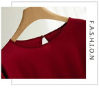 New In Summer Satin Silk Half-Sleeve Tee Tops Basic Solid Women‘s T-Shirt Casual O-neck Thin Shirts Ladies Loose Blouses