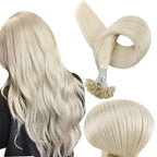 Full Shine U Tip Hair Extensions Fusion Hair Balayage Color 40-50g Keratin Glue Beads Prebonded Human Hair Extensiones