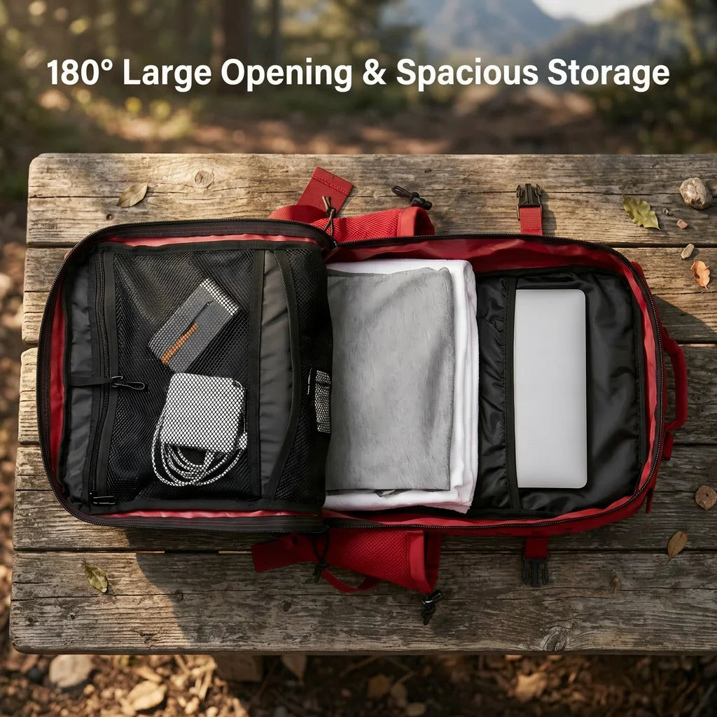 45L Large Capacity Tactical Hunting Backpack For Men With MOLLE Webbing System Dual Cup Holders Outdoor Survival Hiking Camping Rucksack For Wilderness Trip Travel Daily Work Commute Outdoor Camping Activities Gear Storage Ba