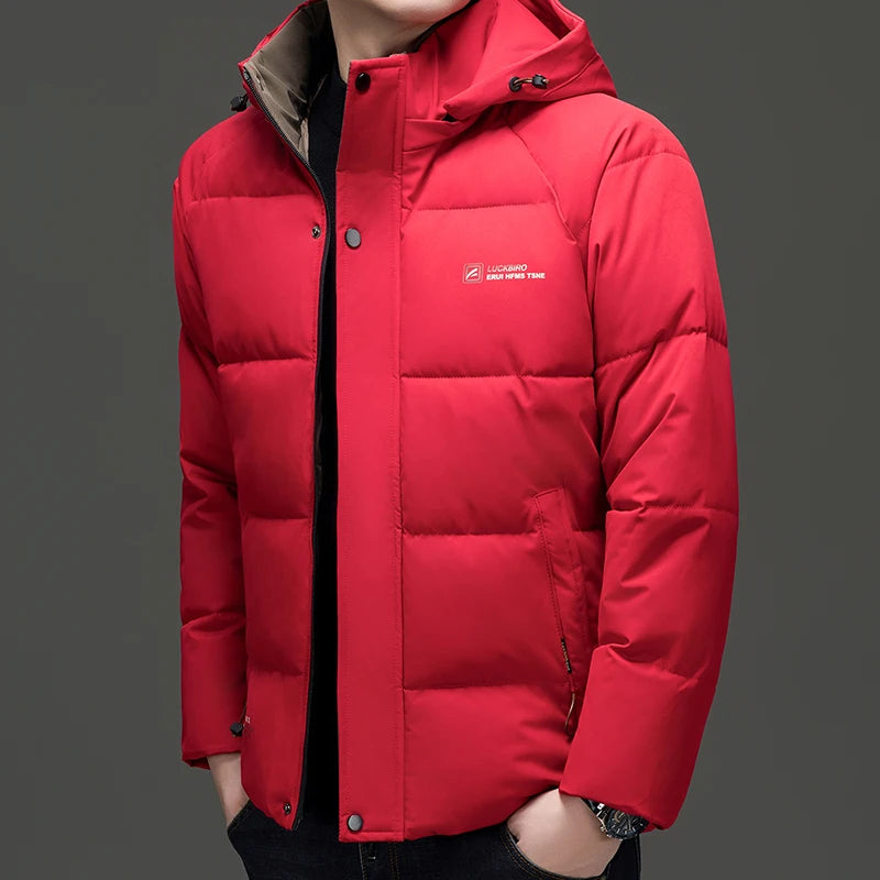 Top Grade Designer New Brand Men Parka Jacket Thick Casual Fashion Hooded Cropped Windbreaker Quilted Bubble Coats  Mens Clothes