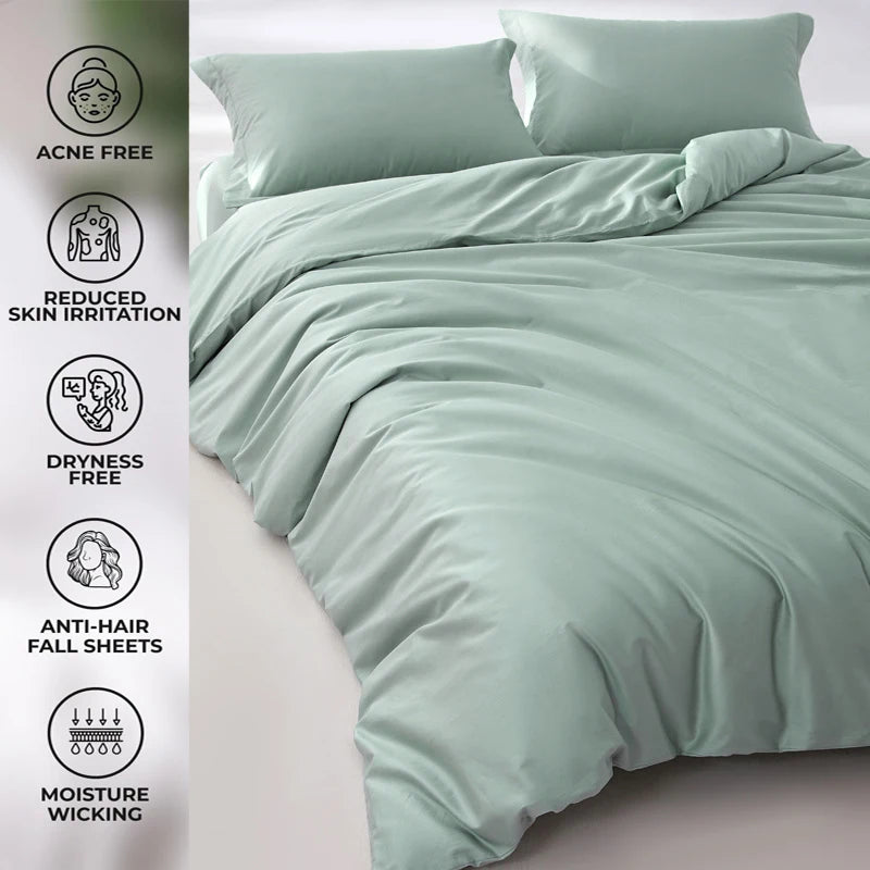 1pc Egyptian Cotton Duvet Cover Solid Color 100% Cotton 800 Thread Count Quilt Cover Korean Minimalist Style Bedding Ultra Soft